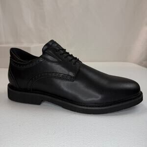 HEEZ Men’s Size 10 Black Leather Dress Shoes – Lace‑Up Oxford Formal